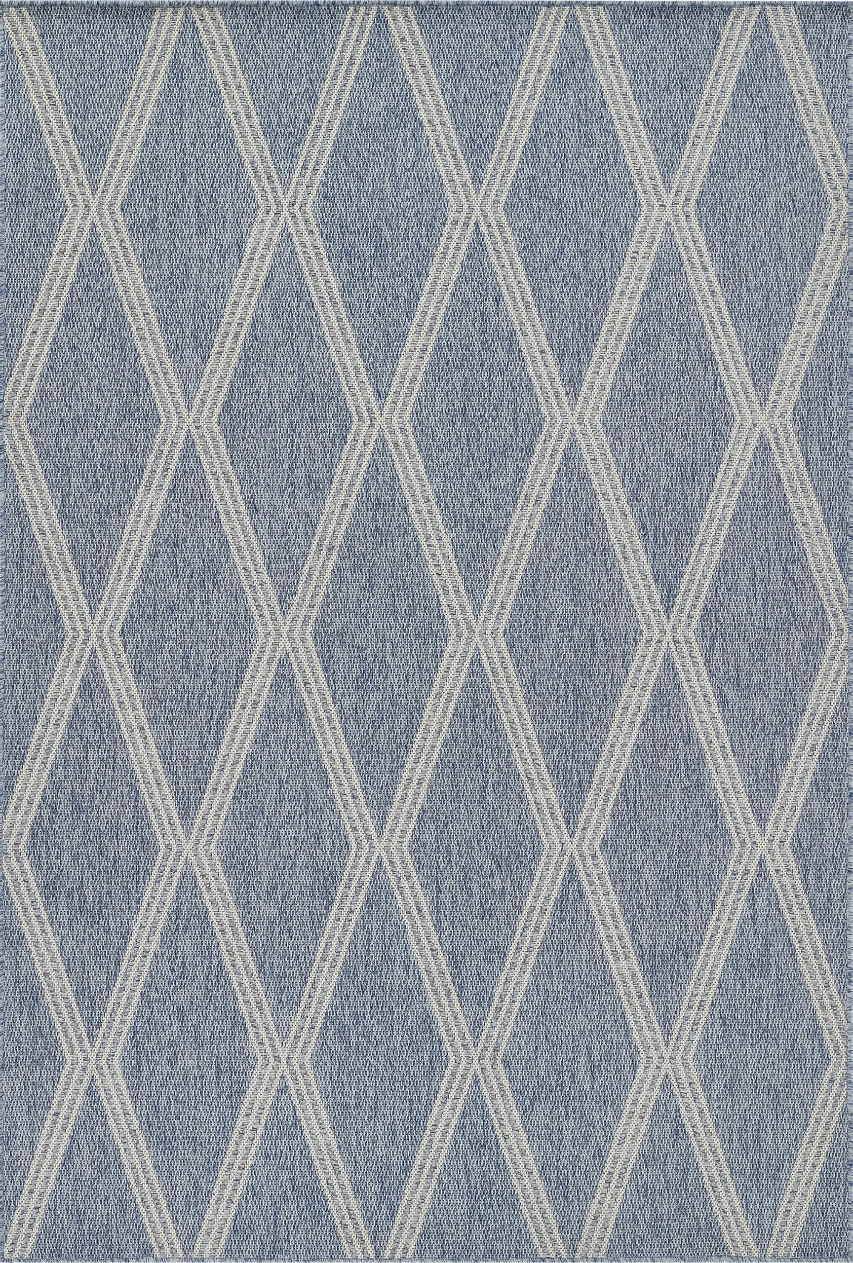 Capitello Blue 5'3 x 7' Indoor/Outdoor Rug