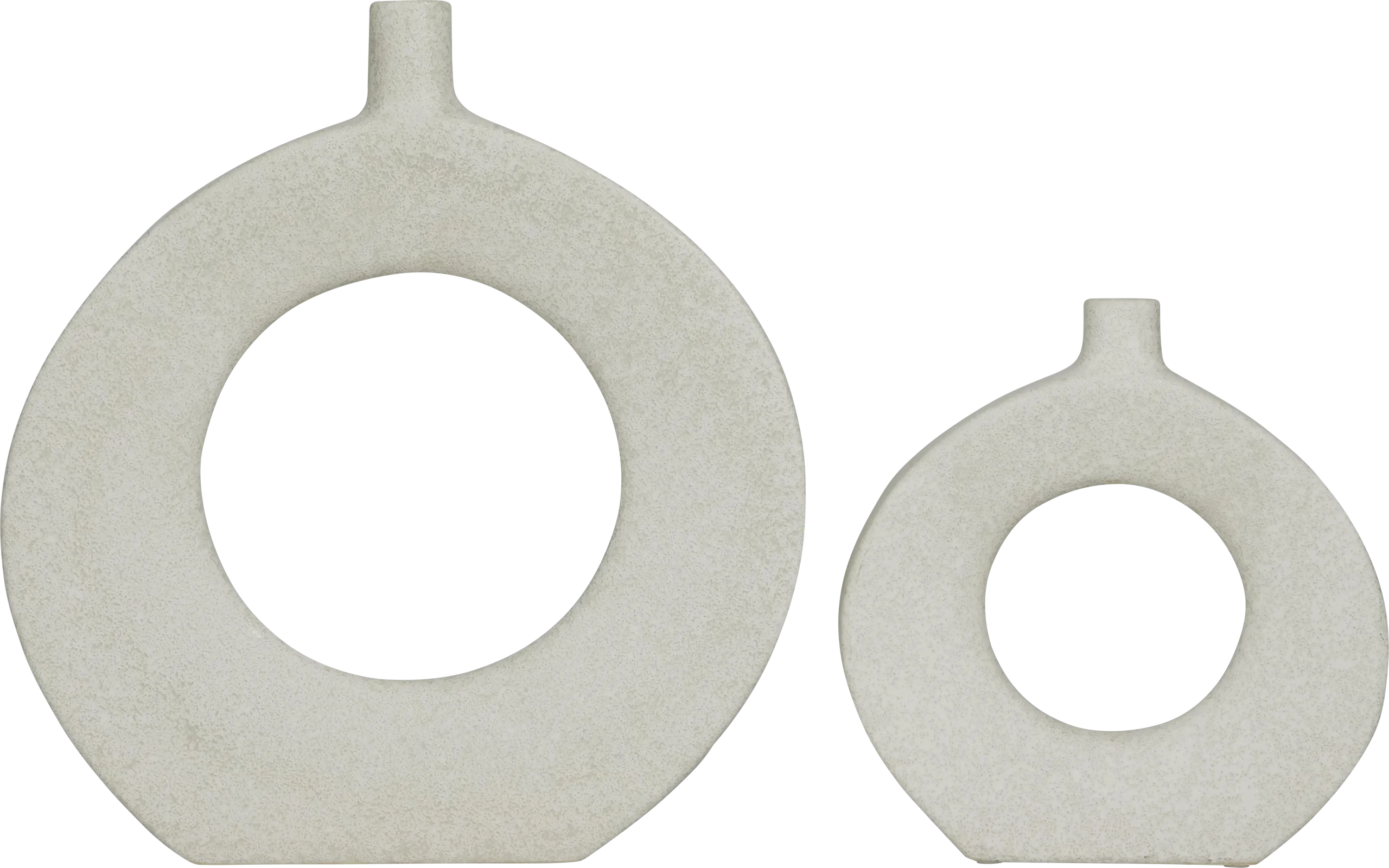 Besem White Vase, Set of 2