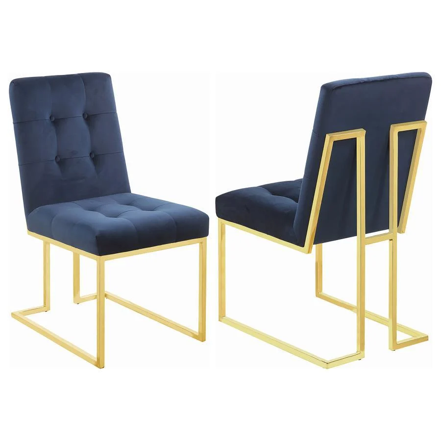 Cisco - Velvet Upholstered Dining Side Chair (Set of 2)