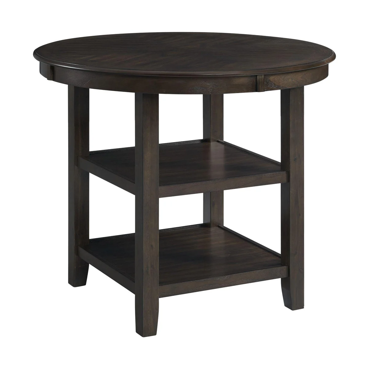 Amherst Counter Height 5PC Dining Set-Table and Four Faux Leather Side Chairs in Walnut