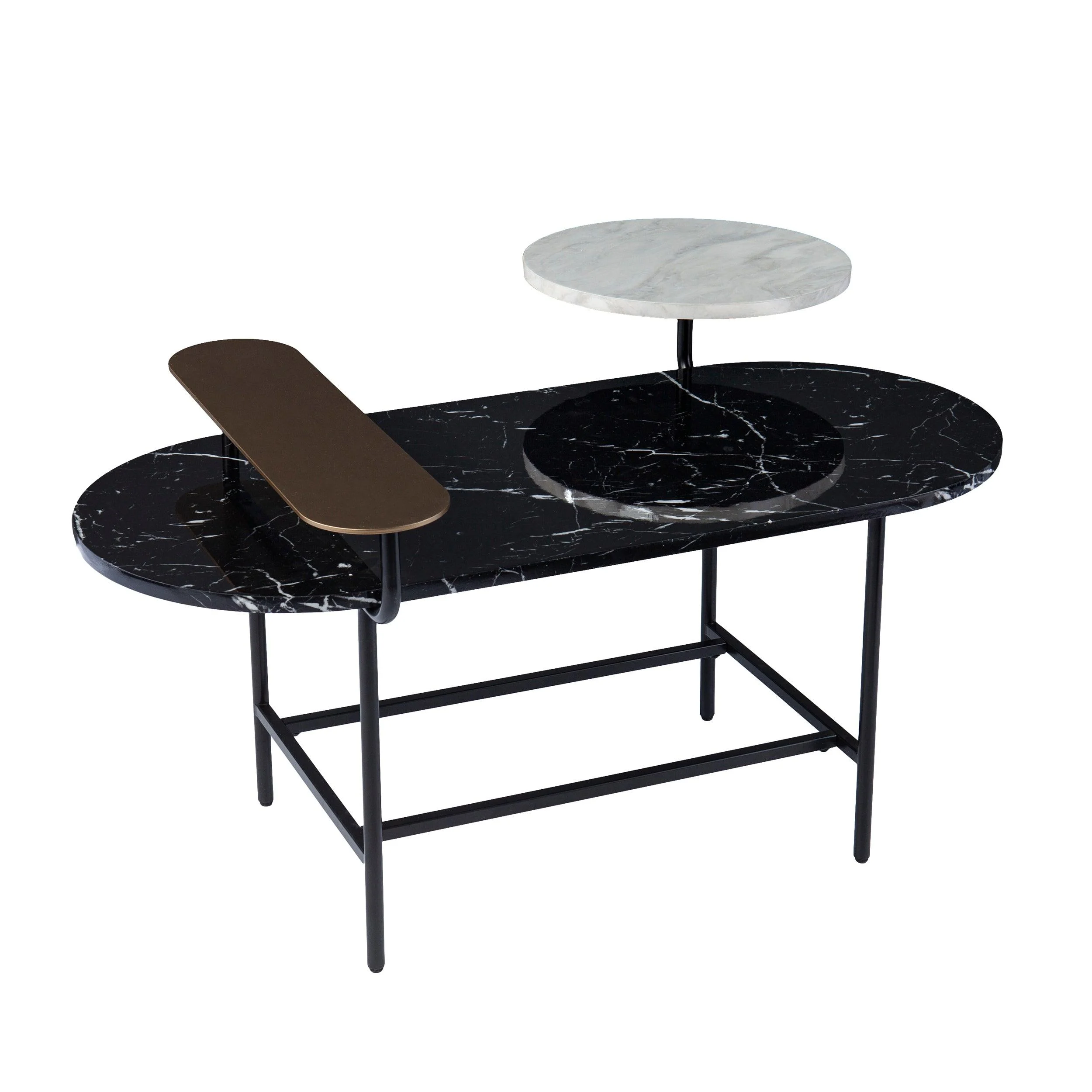 Arcklid Faux Marble Cocktail Table w/ Storage