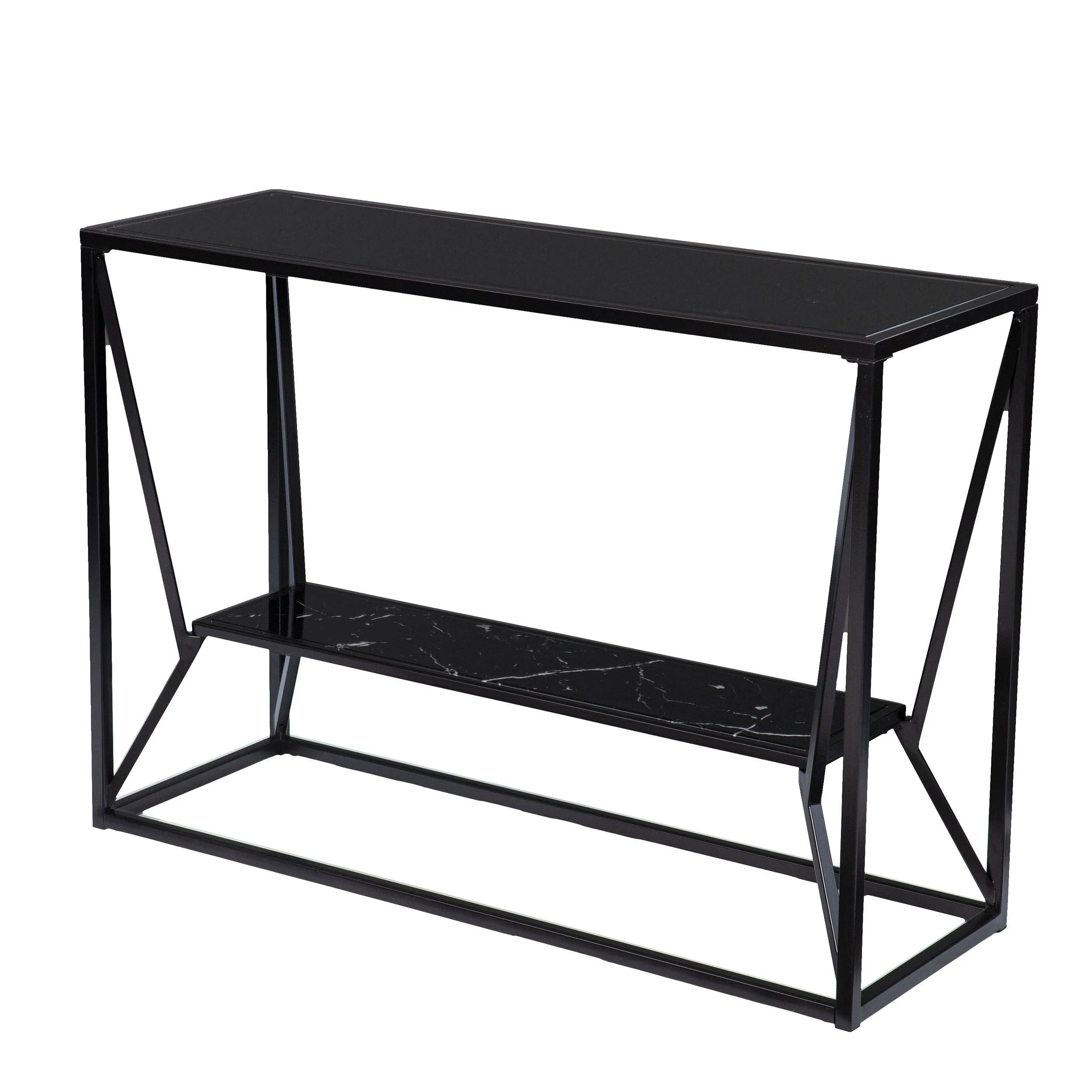 Argall Long Glass-Top Console Table