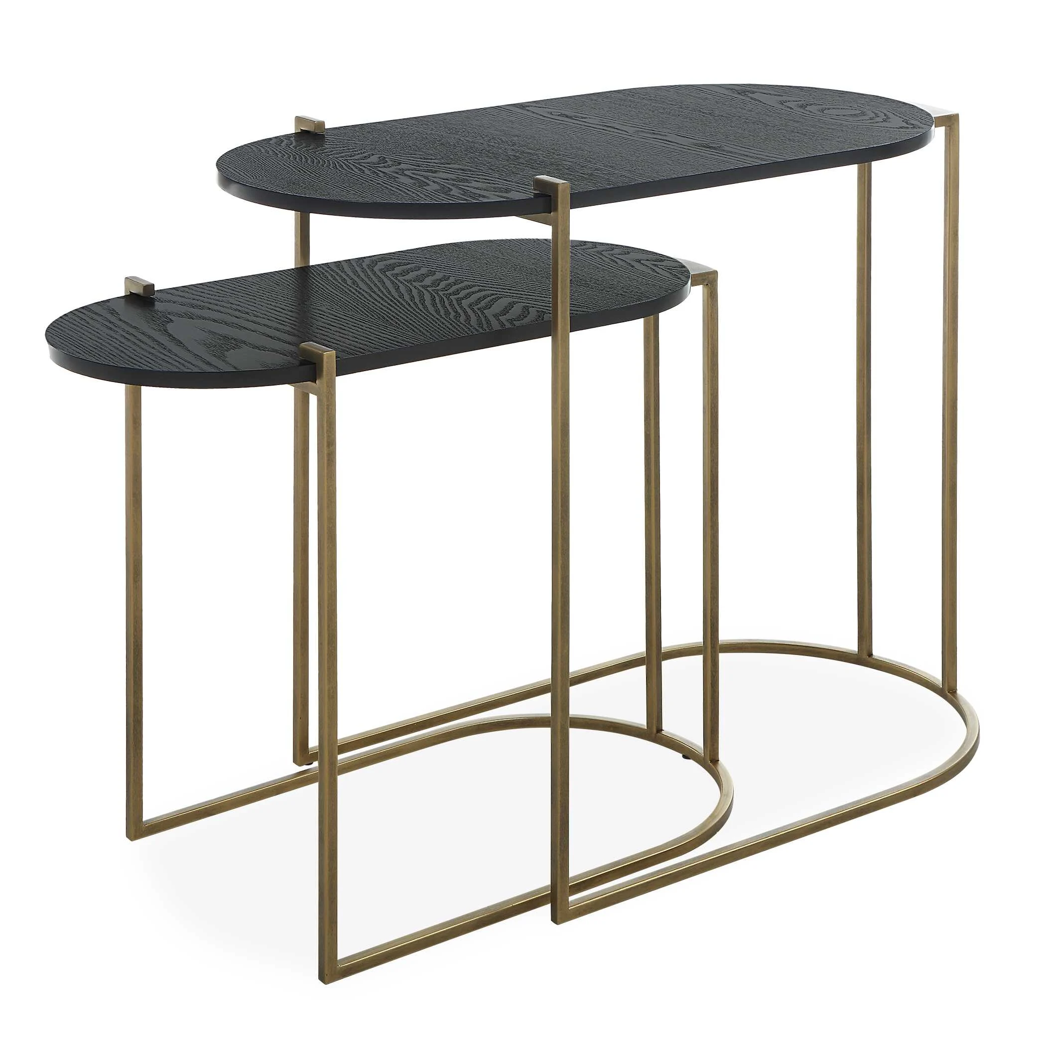 Aztec Wood Nesting Tables, Set/2