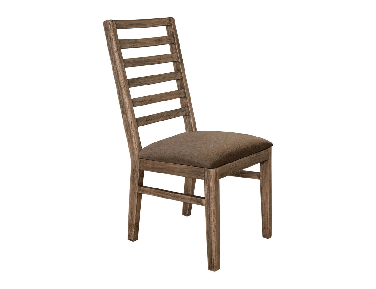 Balam - Upholstered Seat Wooden Chair (Set of 2) - Almond / Barrel Brown