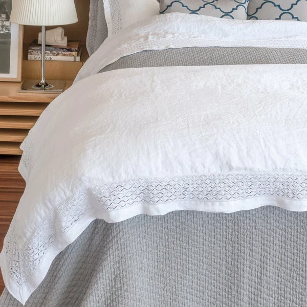Bargain Basement Bovi Simply Cotton King Pillow Shams, Pair of 2 in Grey