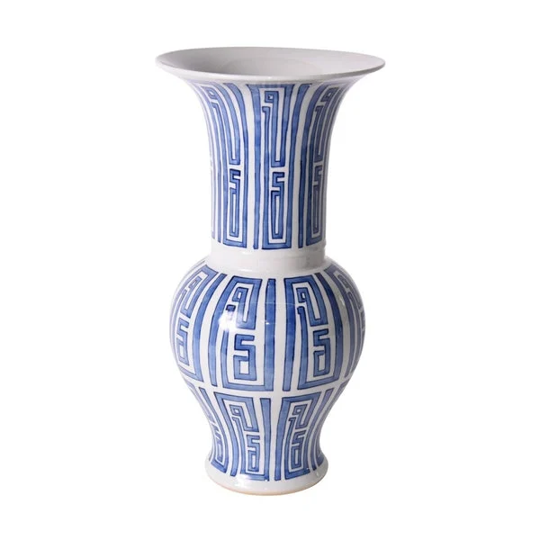 Blue And White Siam Symbol Ballaster Vaseby Legend Of Asia