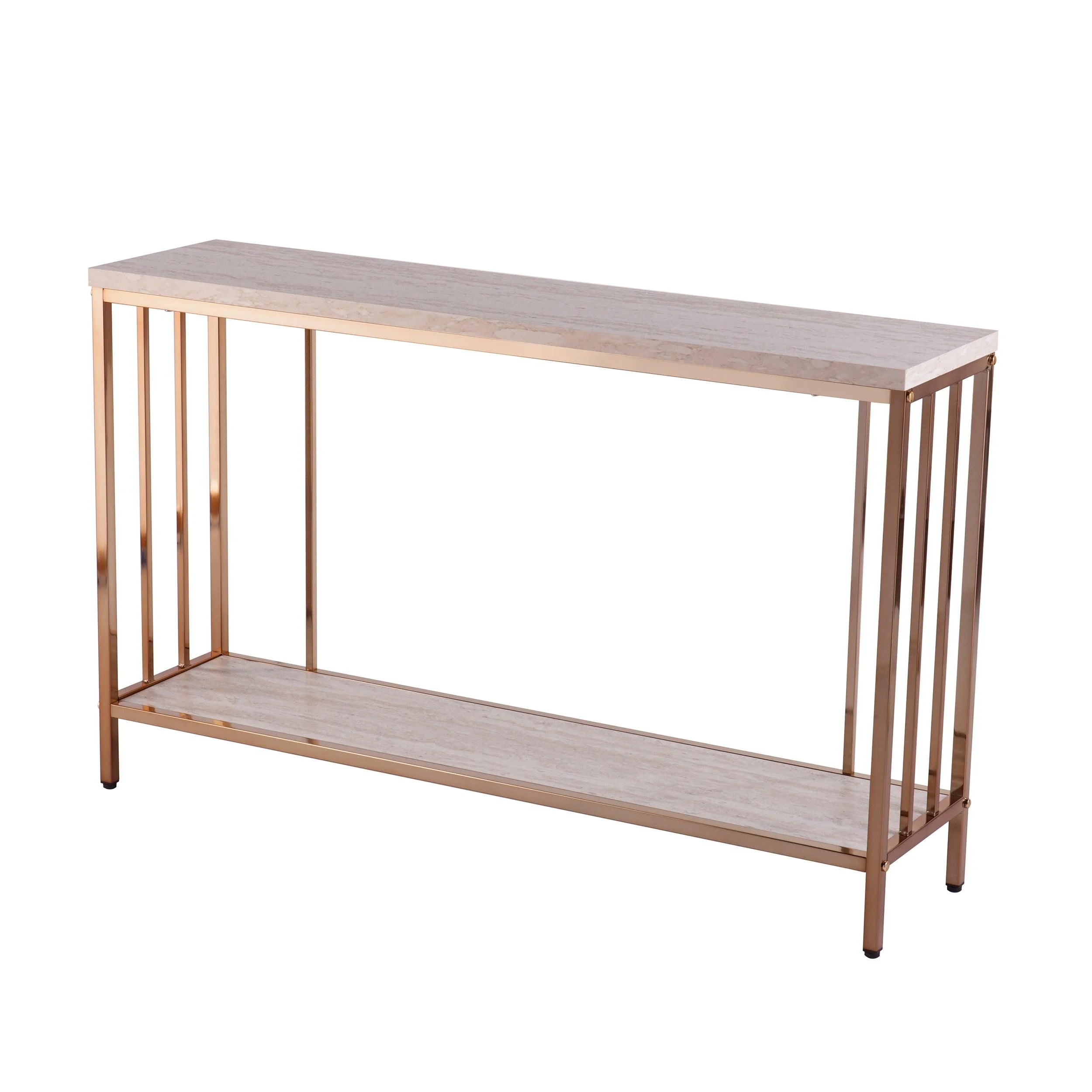 Brexlyn Faux Stone Console Table