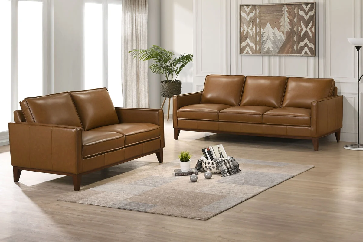 Caspar - Sofa & Loveseat - Light Brown