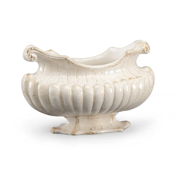 Chelsea House Antique White Oval Pot
