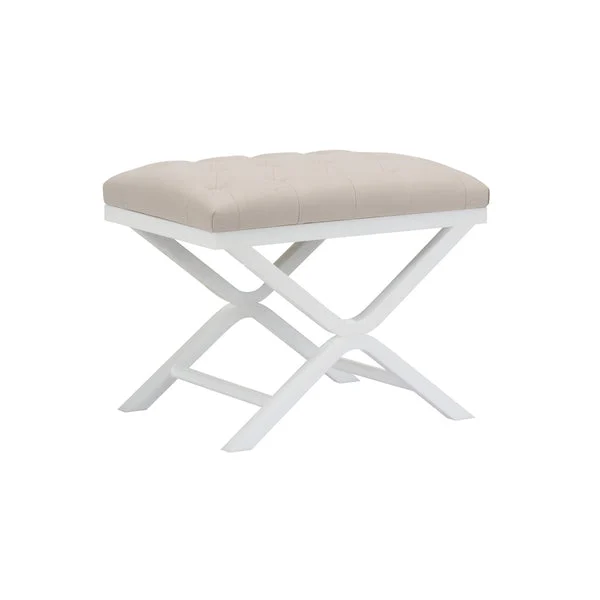 Chelsea House Soho Tufled Bench White