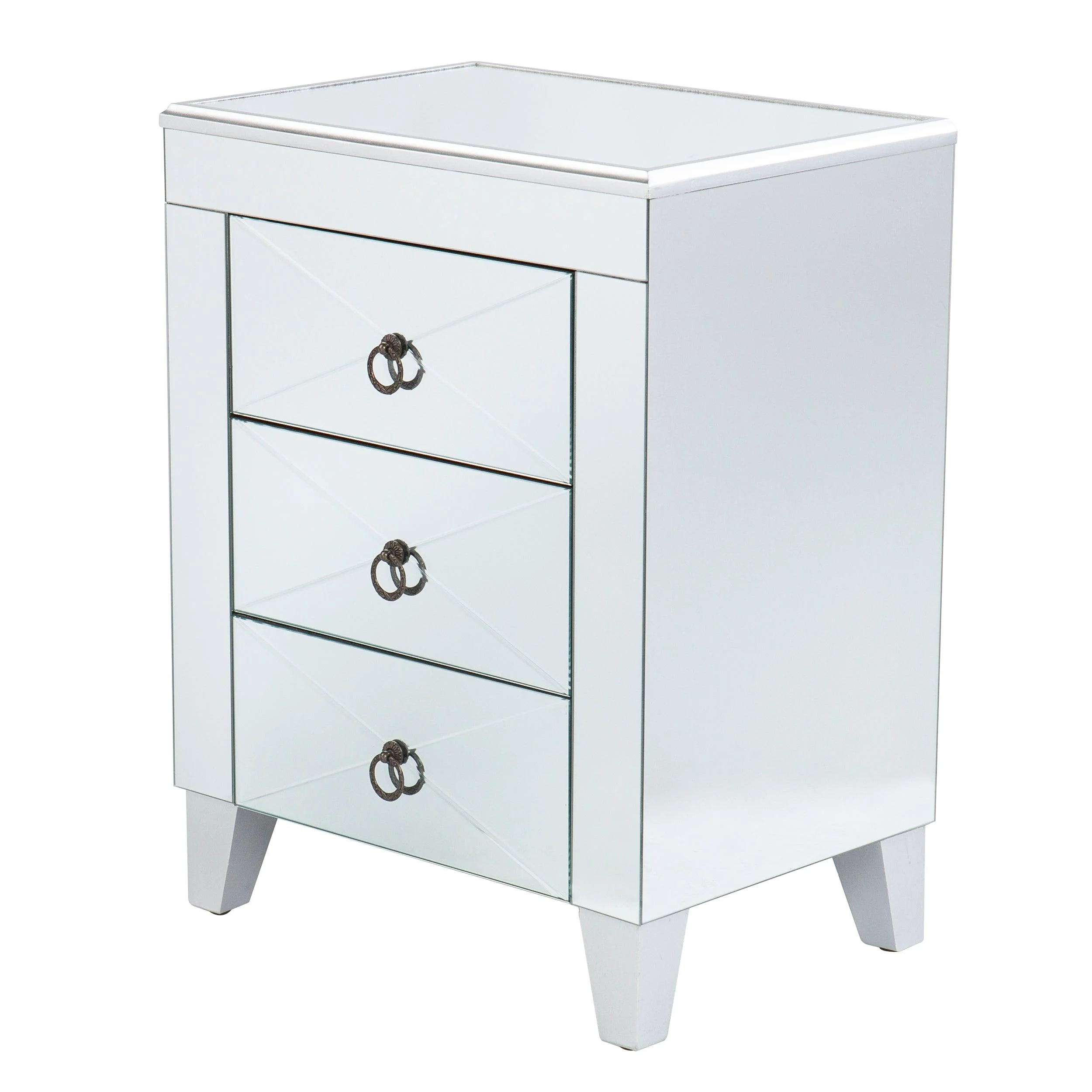 Cresheim Mirrored End Table w/ Drawers