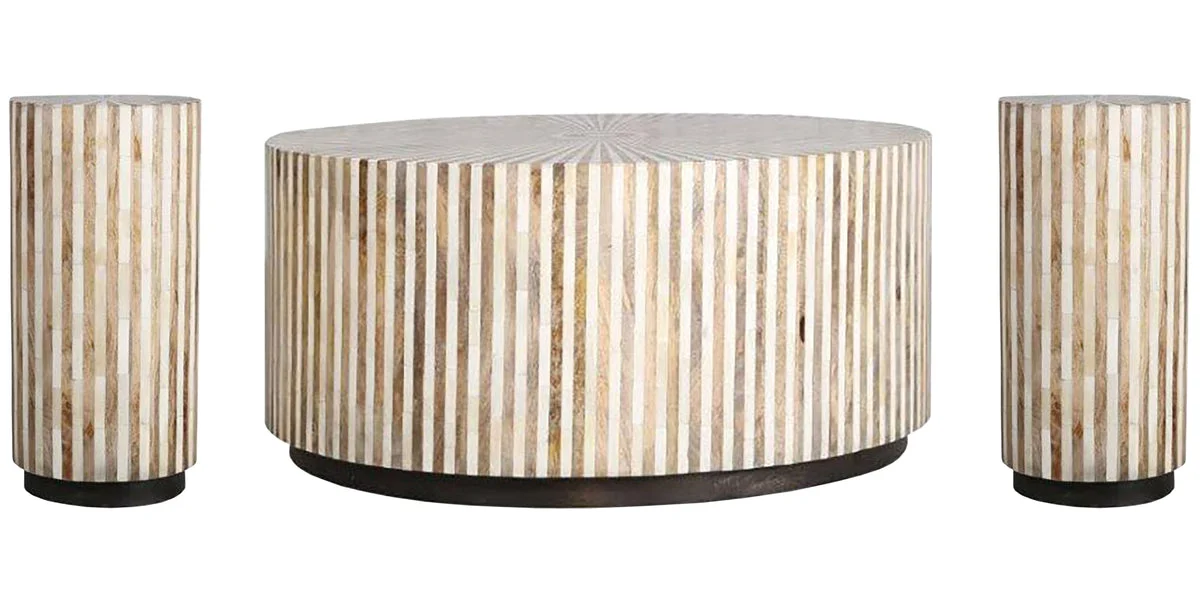 Crossings - Downtown Cocktail Table With 2 Chairside Tables - Amber