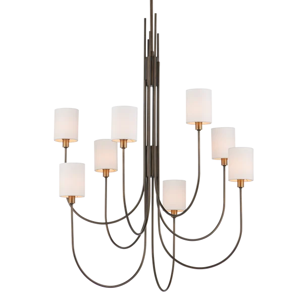 Currey & Company Archetype 32.5" Bronze 8 Light Chandelier