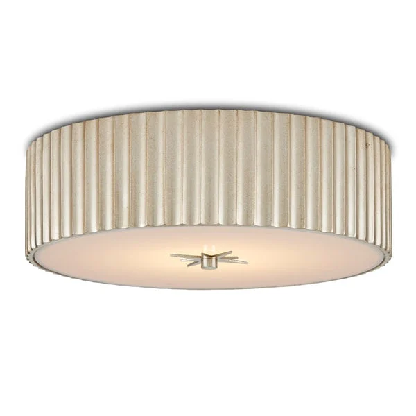 Currey And Company Caravel Silver Flush Mount