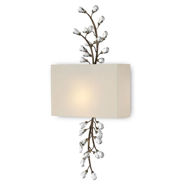 Currey And Company Crystal Bud Tall Wall Sconce