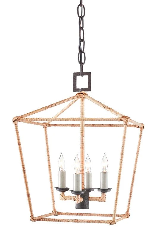 Currey And Company Denison Rattan Small Lantern