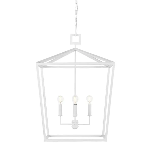 Currey And Company Denison White Grande Chandelier
