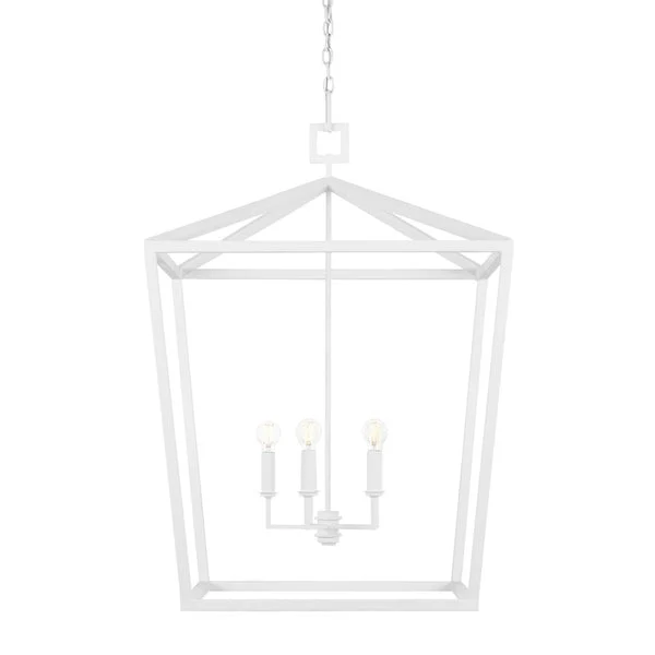 Currey And Company Denison White Large Chandelier