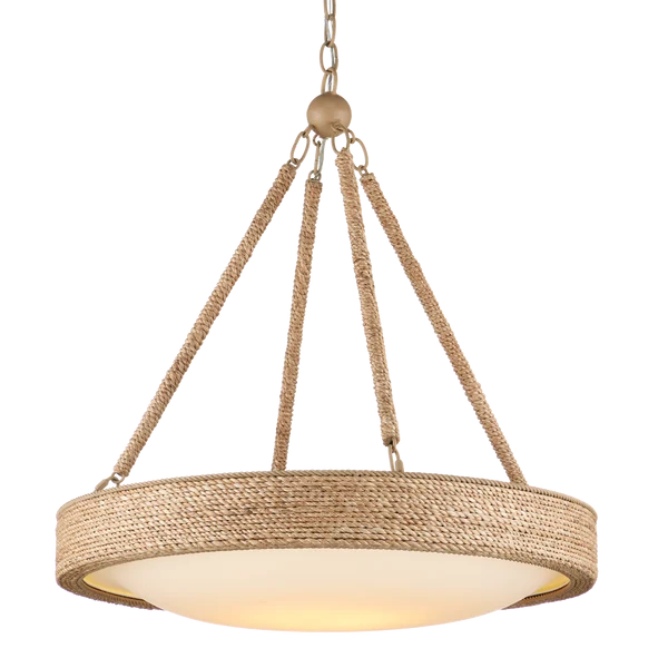 Currey & Company Hopscotch 24" Rope 1 Light Led Chandelier