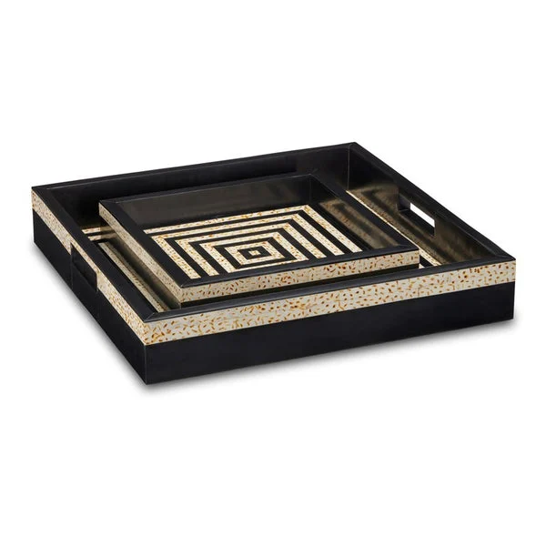 Currey And Company Taurus Tray Set Of 2