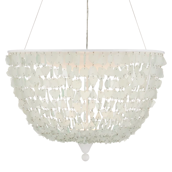 Currey & Company Thalassa 29.5" Seaglass 1 Light Pendant