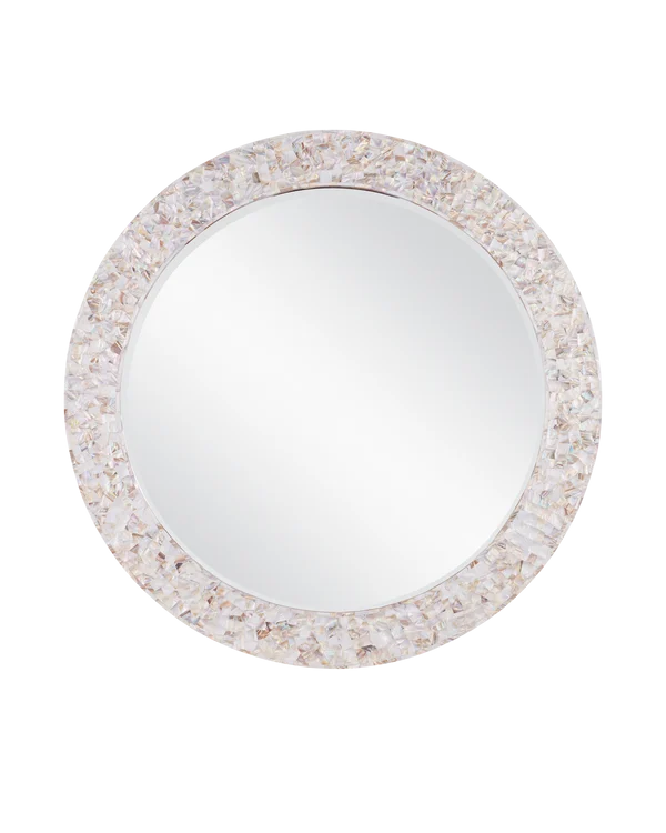 Currey & Company Uma Mother Of Pearl Round Mirror