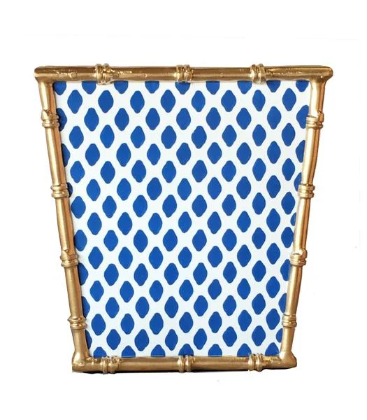 Dana Gibson Bamboo Wastebasket in Navy or Grey Parsi