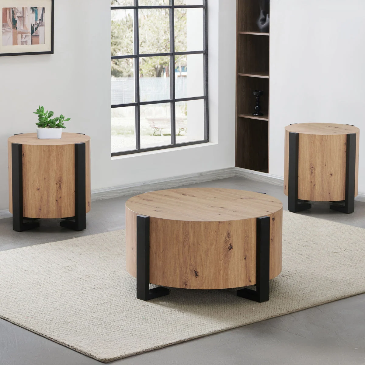 Darcie - 3 Piece Table Set - Tan