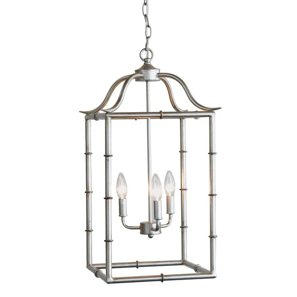 Doheny 3-Light Pendant in Silver by Port 68