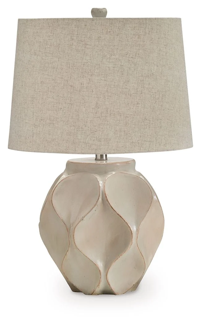 Edselham - Distressed Cream - Paper Table Lamp