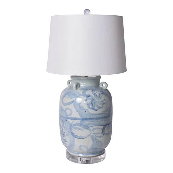 Four Loop Handle Twisted Flower Silla Lamp by Legends of Asia