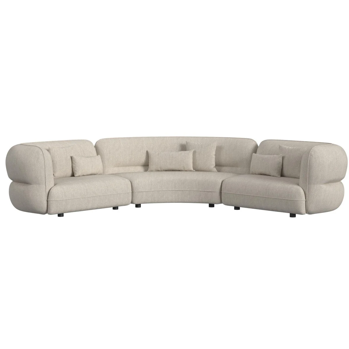 Four Seasons RHF Loveseat in Woolen Camel with 2 Pillows