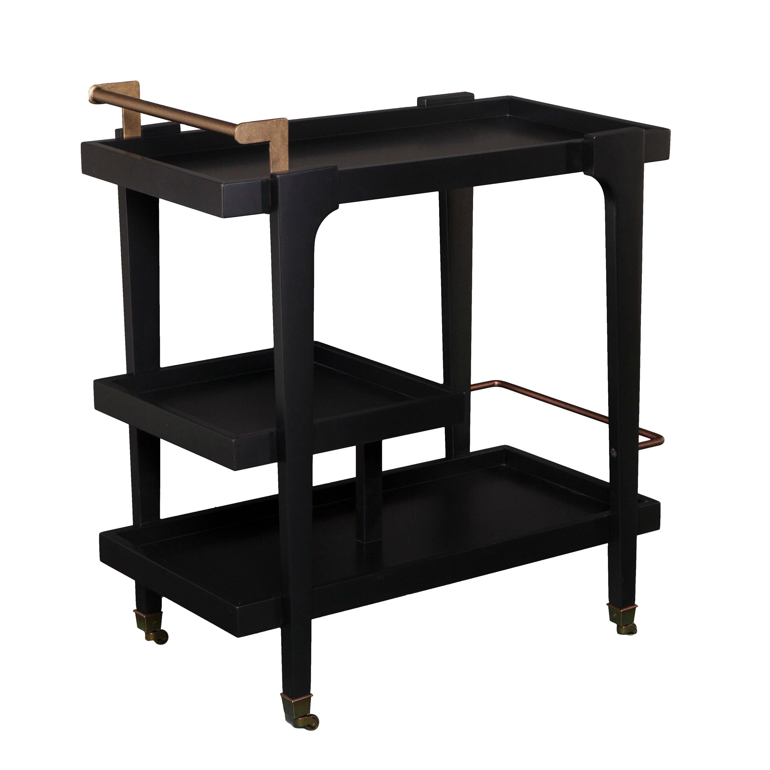 Holly & Martin Zhori Midcentury Modern Bar Cart - Black