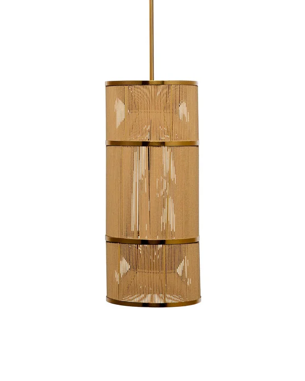 Jamie Young Congruent 1 Light Iron And Cotton Pendant