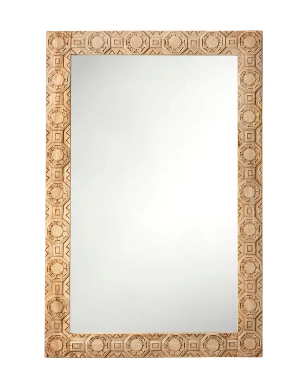 Jamie Young Relief Carved Rectangle Mirror