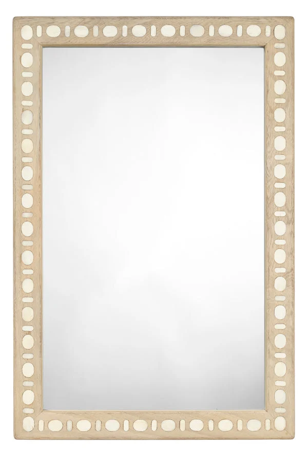 Jamie Young Sama Wood & Bone Inlay Mirror