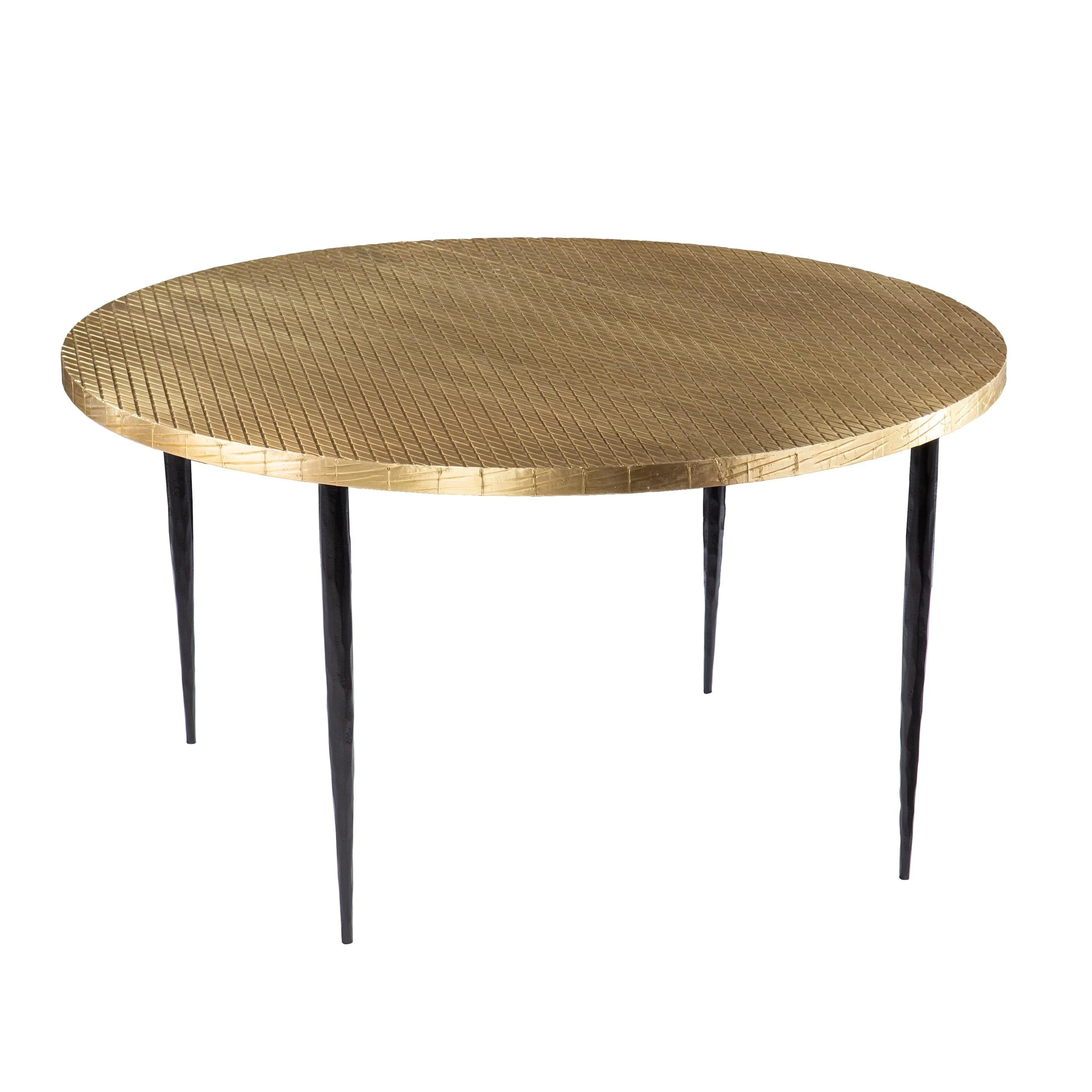 Judmont Round Cocktail Table w/ Embossed Top