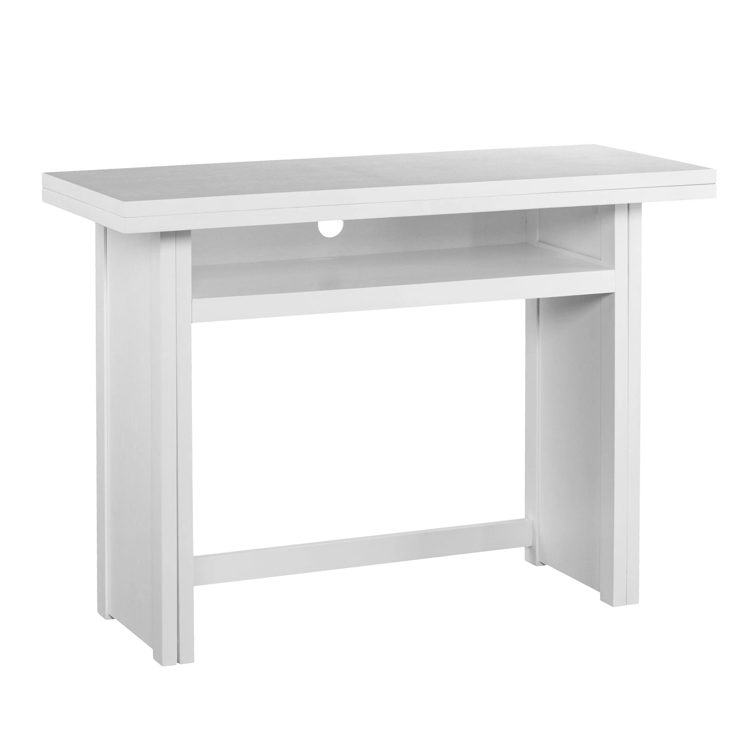 Kempsey Convertible Console-to-Dining Table - White