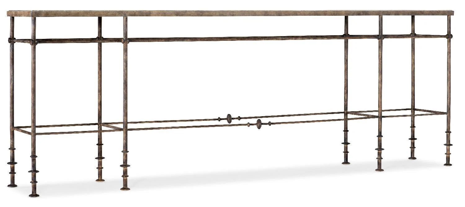 La Grange St James Metal and Stone Console