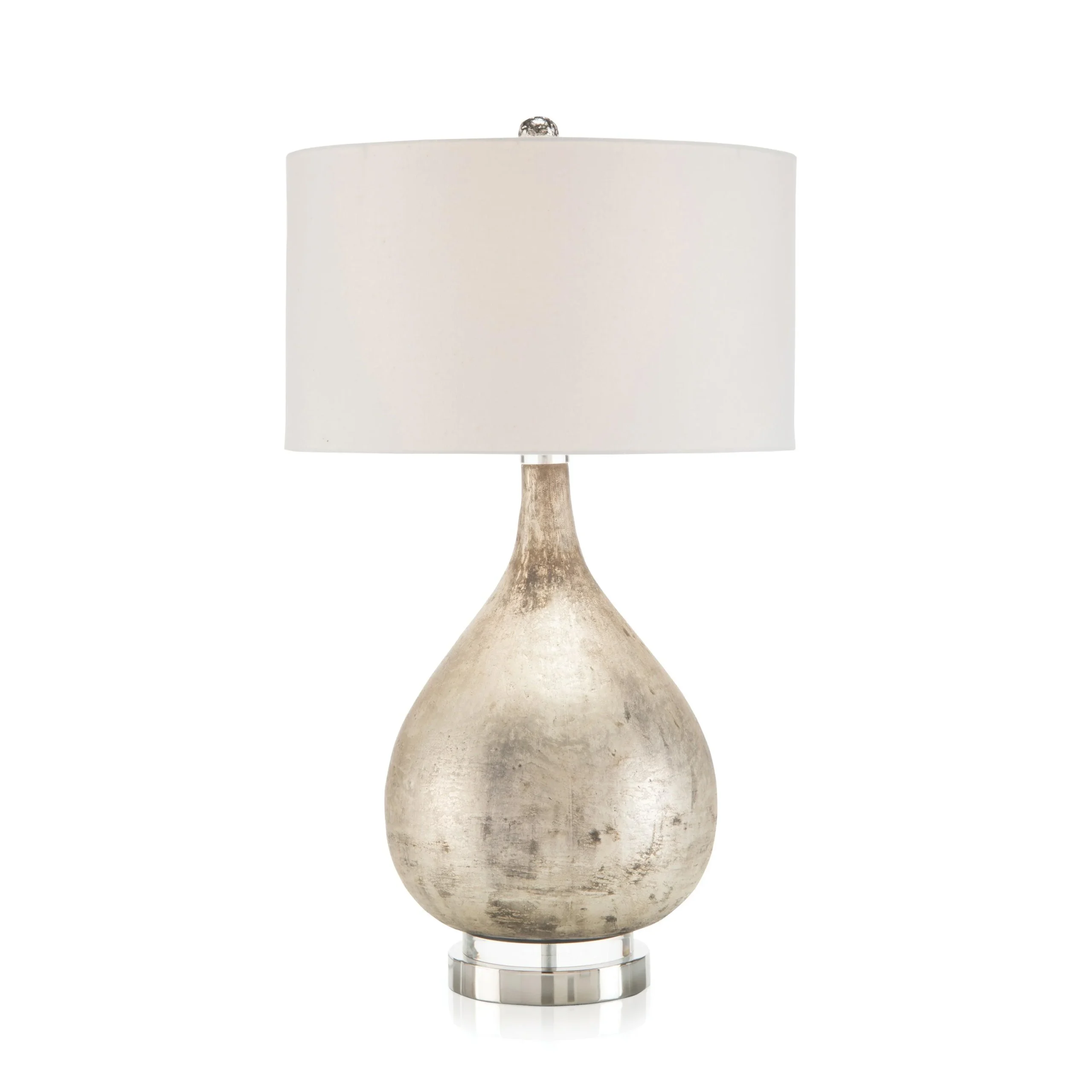 Lamp In Weathered Silver Finish