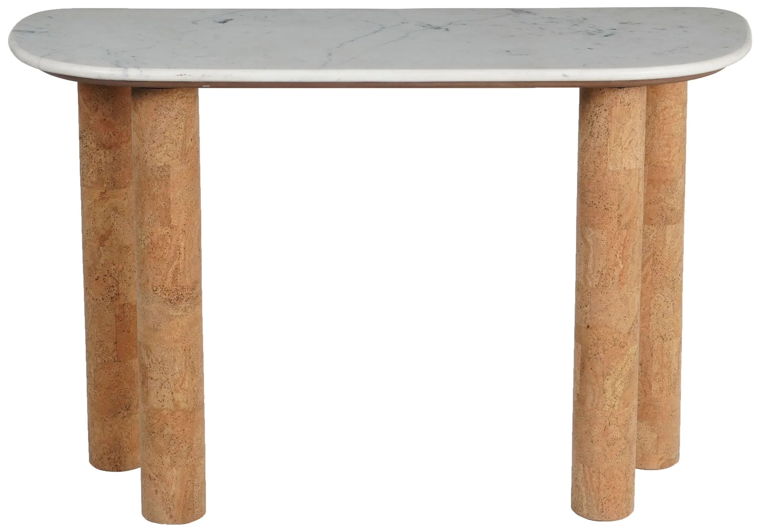Marilynn Marble And Cork Veneer Console Table