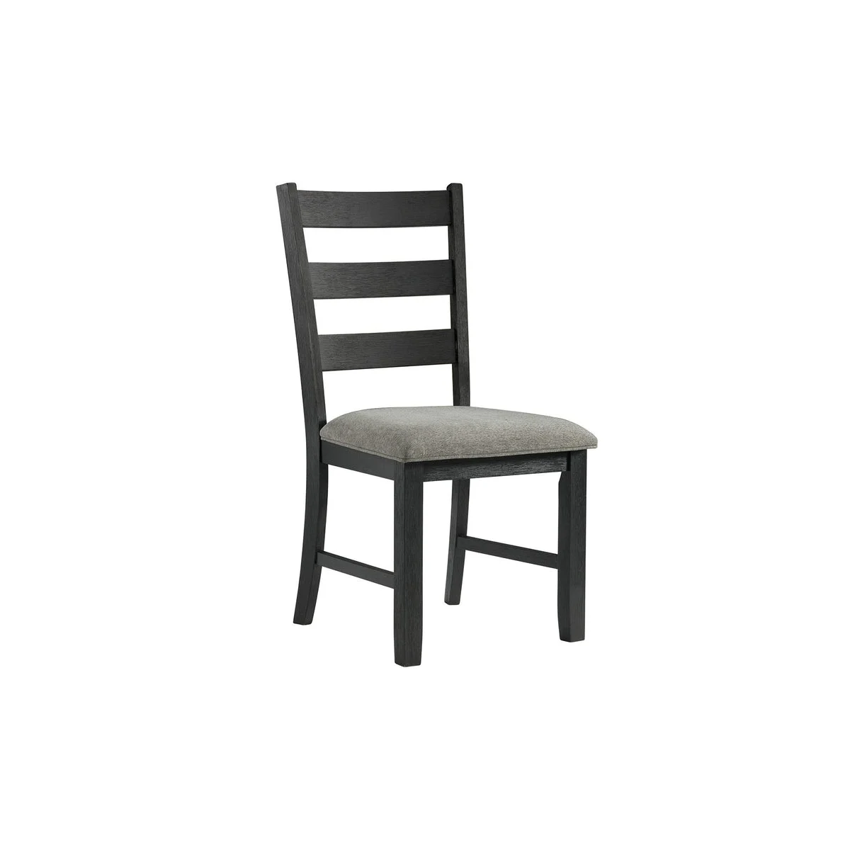 Martin Dining Side Chair with Grey Fabric - Black Finish (2 Per Carton)