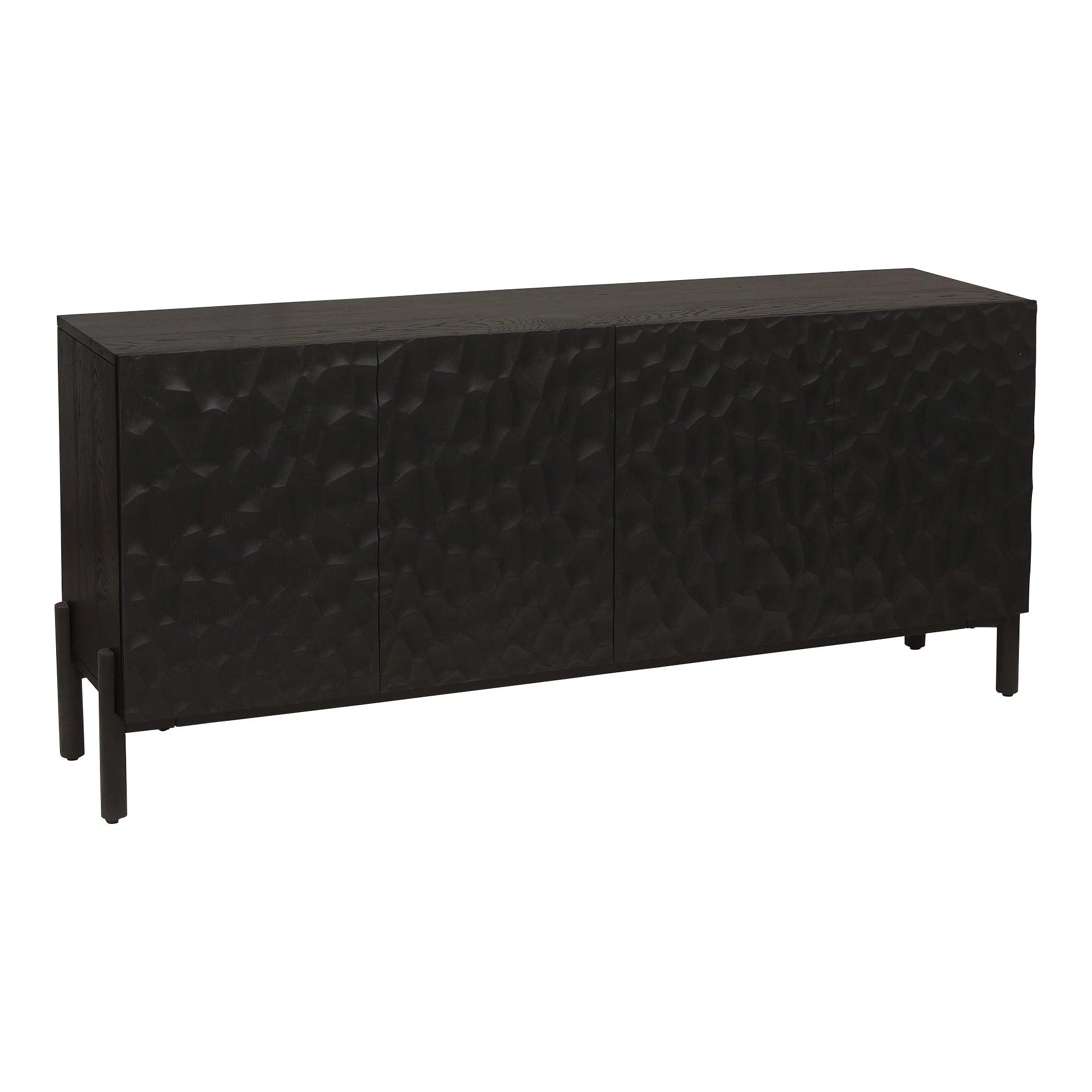 Misaki Oak Sideboard Black