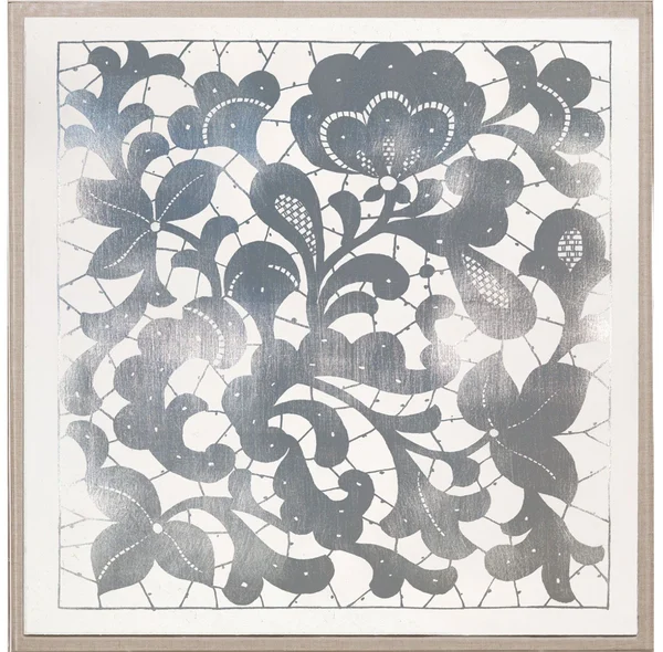 Natural Curiosities Gilded Lace Art in Silver