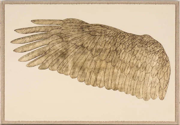 Natural Curiosities Wings of Love in Gold Art, Left