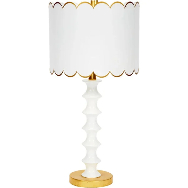 Old World Designs Eloise Lamp with Scalloped Shade