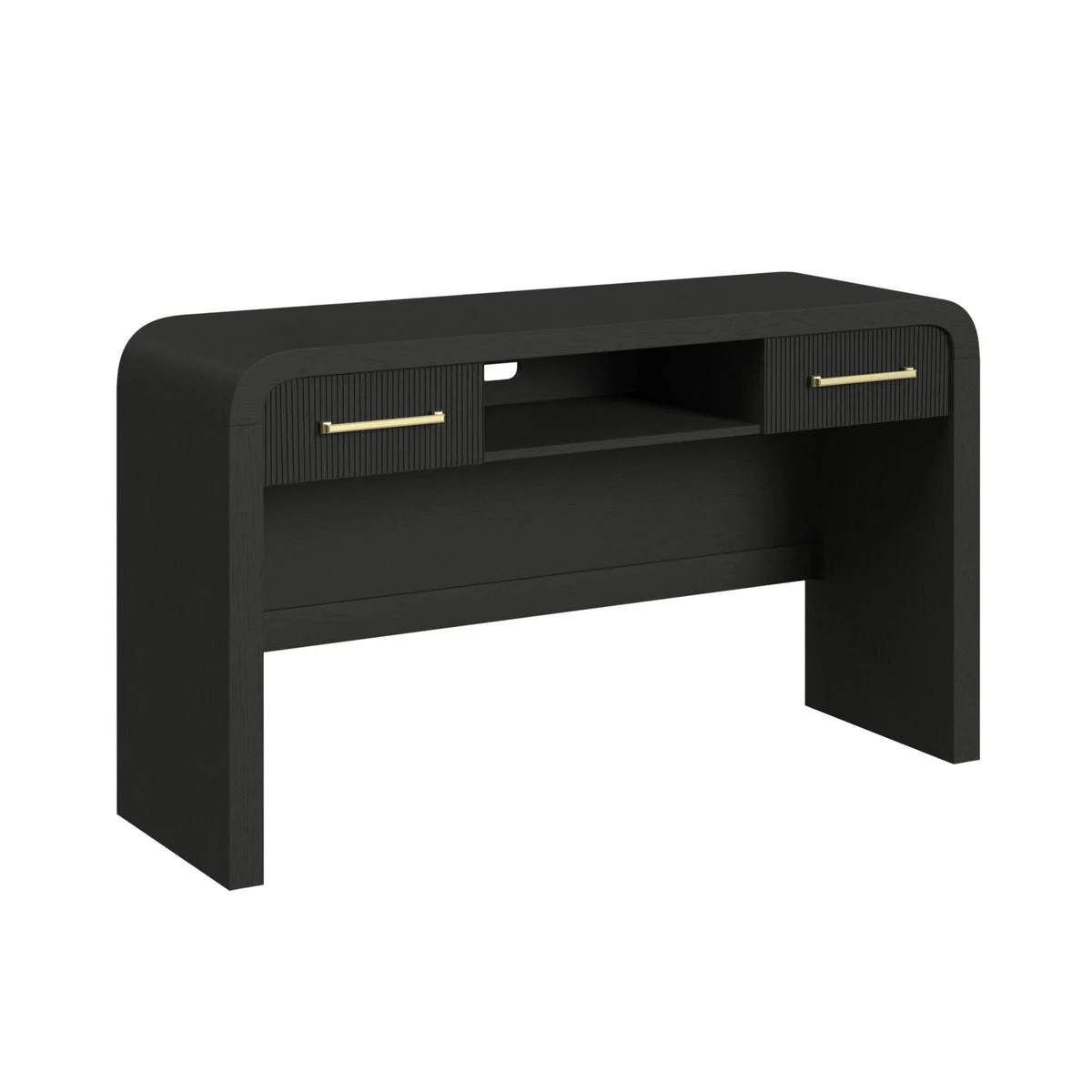 Ridgemont Dressing Table in Black with Grain
