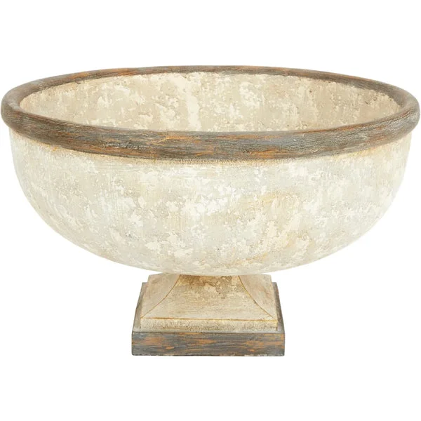 Santorini White and Antique Gold Bowl