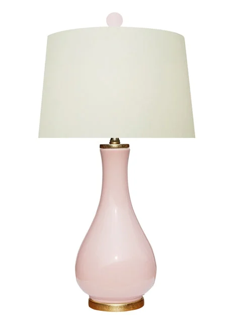 Soft Pink Vase Lamp 31"H