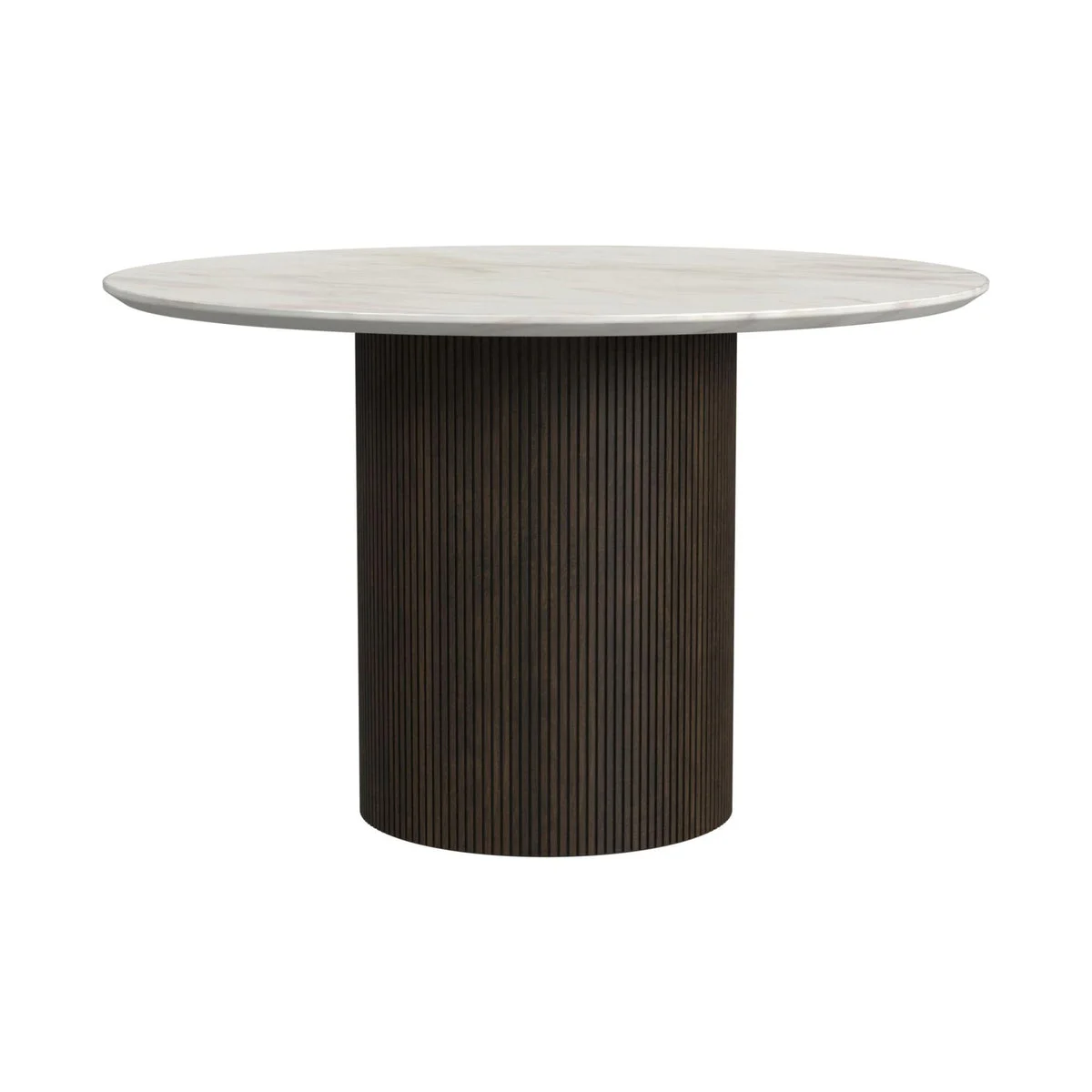 Sylvie 5PC Standard Height Dining Set in Dark Brown-Round Table and Four Chairs